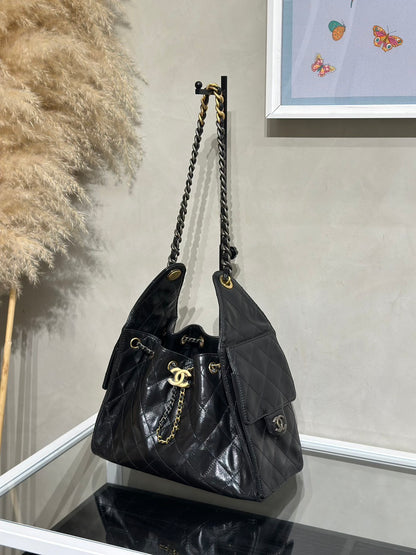 CHANEL 25 Hobo Bag - 小號鴛鴦釦黑金