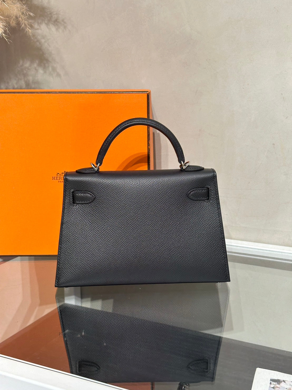 HERMES Mini Kelly ll - Noir 89 黑銀 G