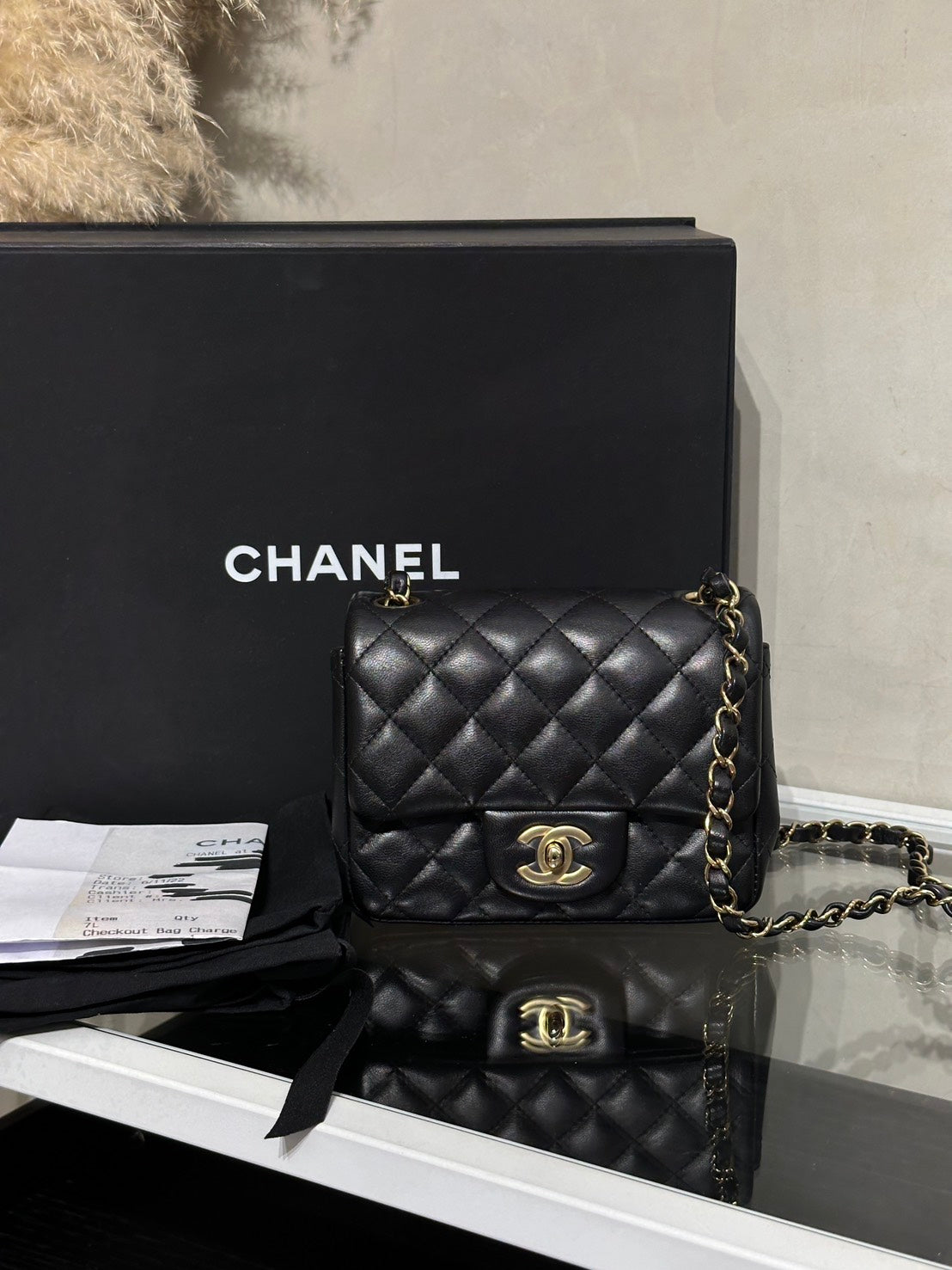 CHANEL 經典口蓋包方胖子 17 - 黑金
