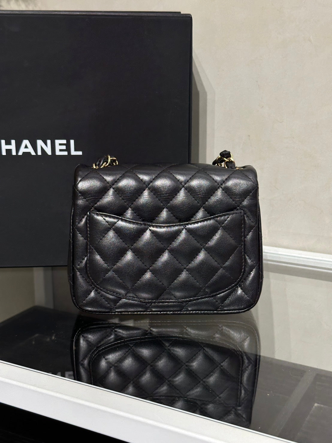 CHANEL 經典口蓋包方胖子 17 - 黑金