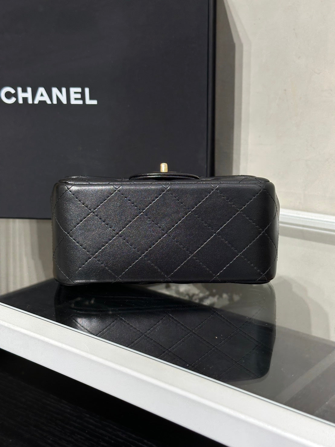 CHANEL 經典口蓋包方胖子 17 - 黑金