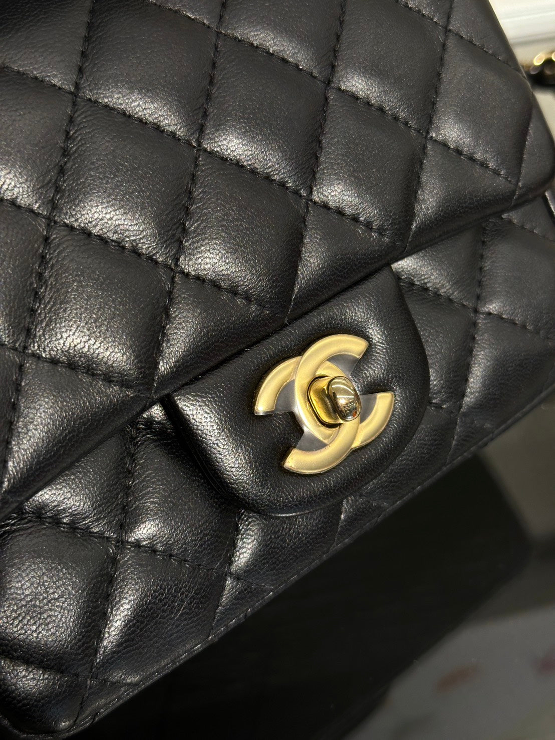 CHANEL 經典口蓋包方胖子 17 - 黑金