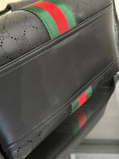 GUCCI Giglio皮革托特包 - 小號黑