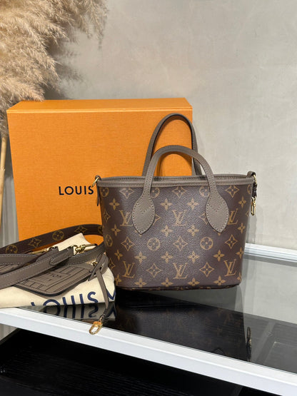 LOUIS VUITTON Neverfull BB - 雙面灰