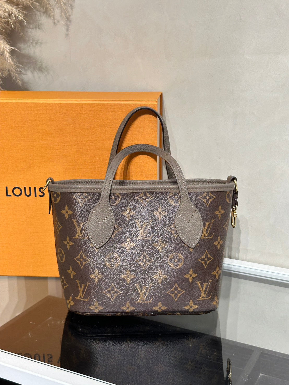 LOUIS VUITTON Neverfull BB - 雙面灰