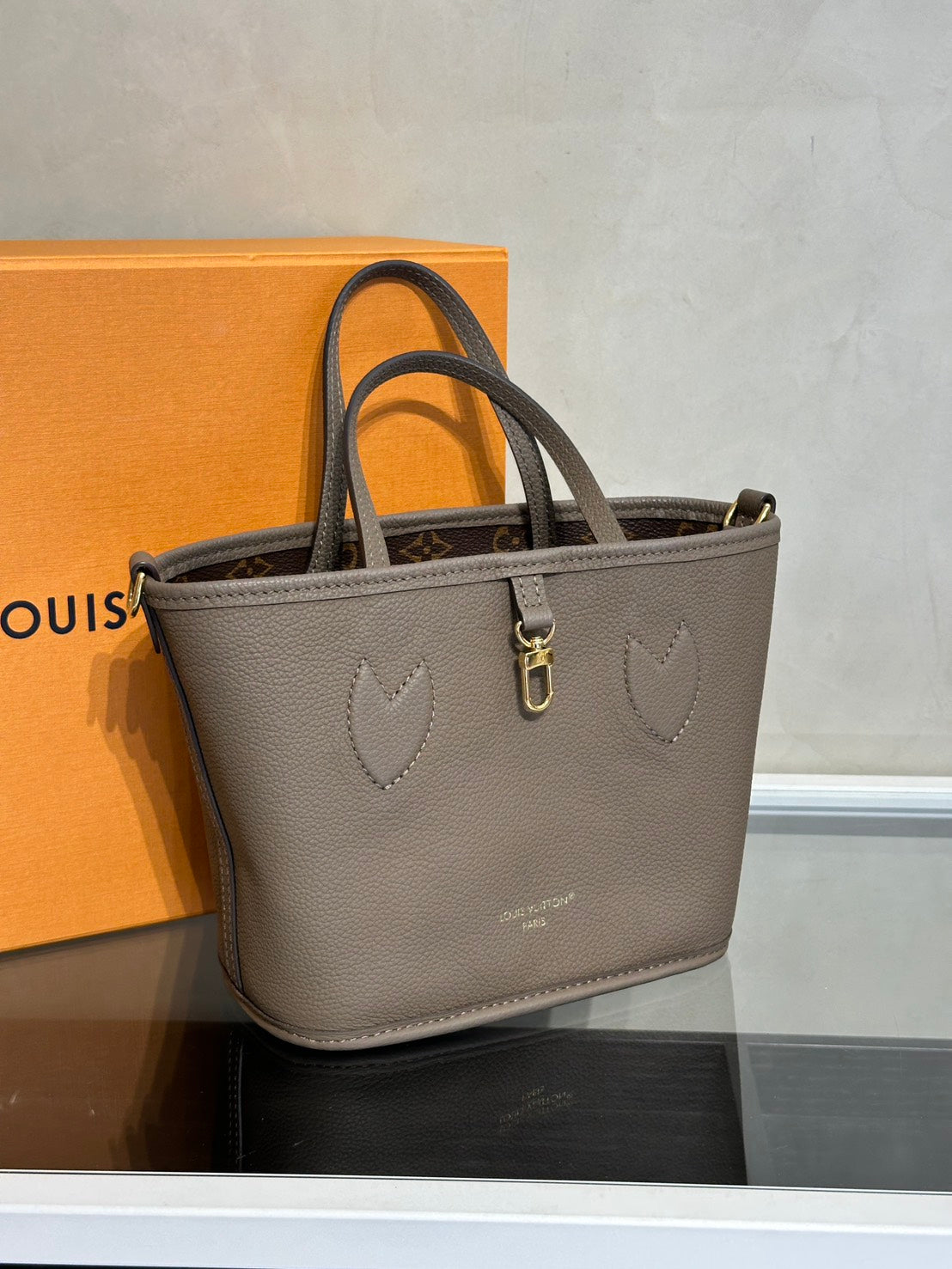 LOUIS VUITTON Neverfull BB - 雙面灰