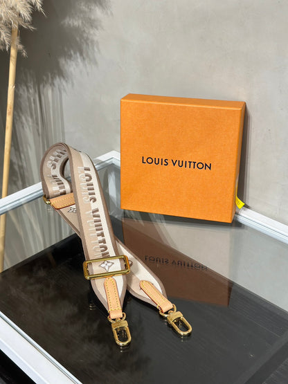 LOUIS VUITTON Bandouliere寬背帶 - 米
