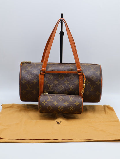 LOUIS VUITTON Papillon 30圓筒子母包 - 老花