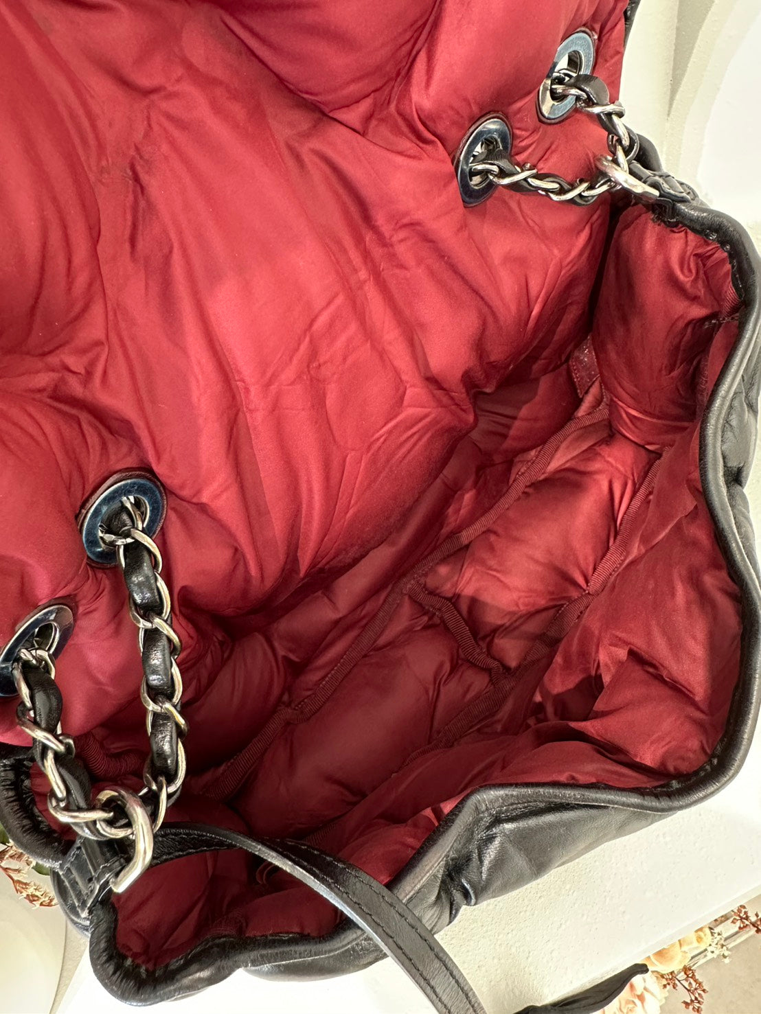 CHANEL 復古菱格紋泡泡包 - 黑銀23開
