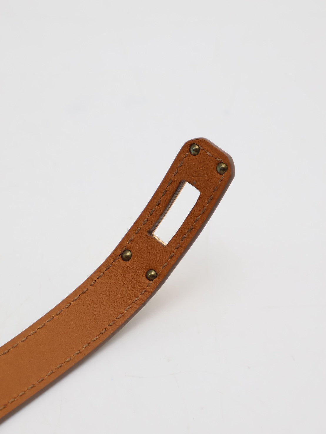 HERMES Mini Kelly雙圈手環 - T1 奶昔白金 T