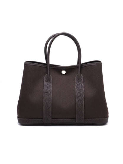 HERMES Garden Party 30 - Bai Brun T3 帆布棗棕色 G