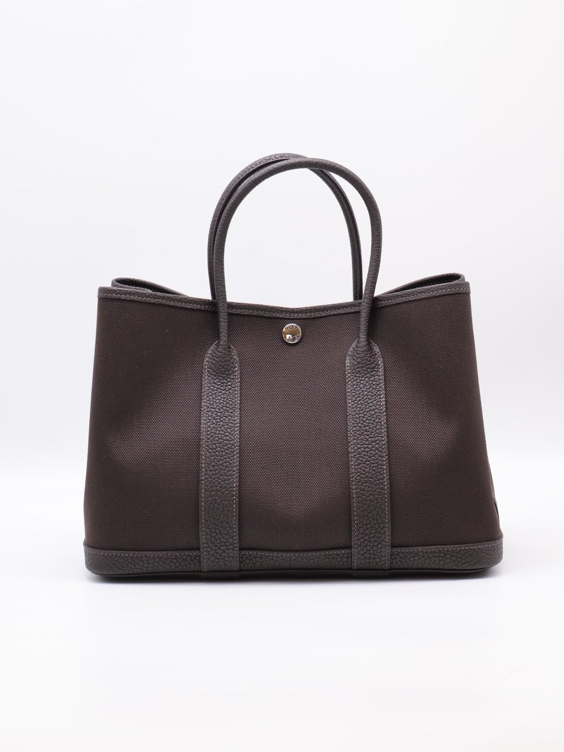 HERMES Garden Party 30 - Bai Brun T3 帆布棗棕色 G