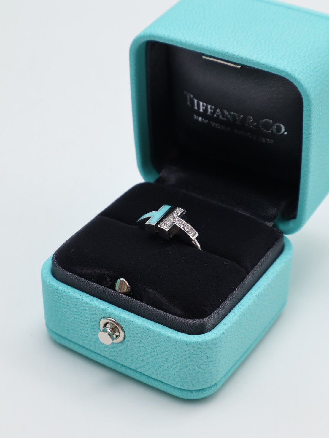 Tiffany&Co Wire 鑽石及綠松石線圈戒指 - 0.07carat