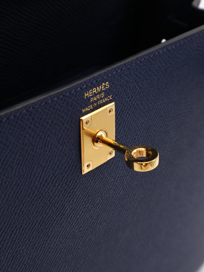 HERMES Kelly 25 - 海軍藍金 W