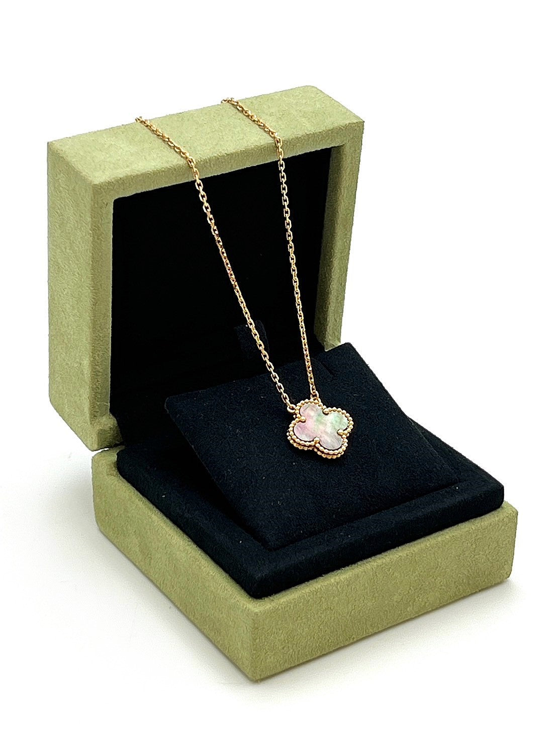 Van Cleef & Arpels 灰珍珠母貝18K金項鍊 - vintage Alhambra