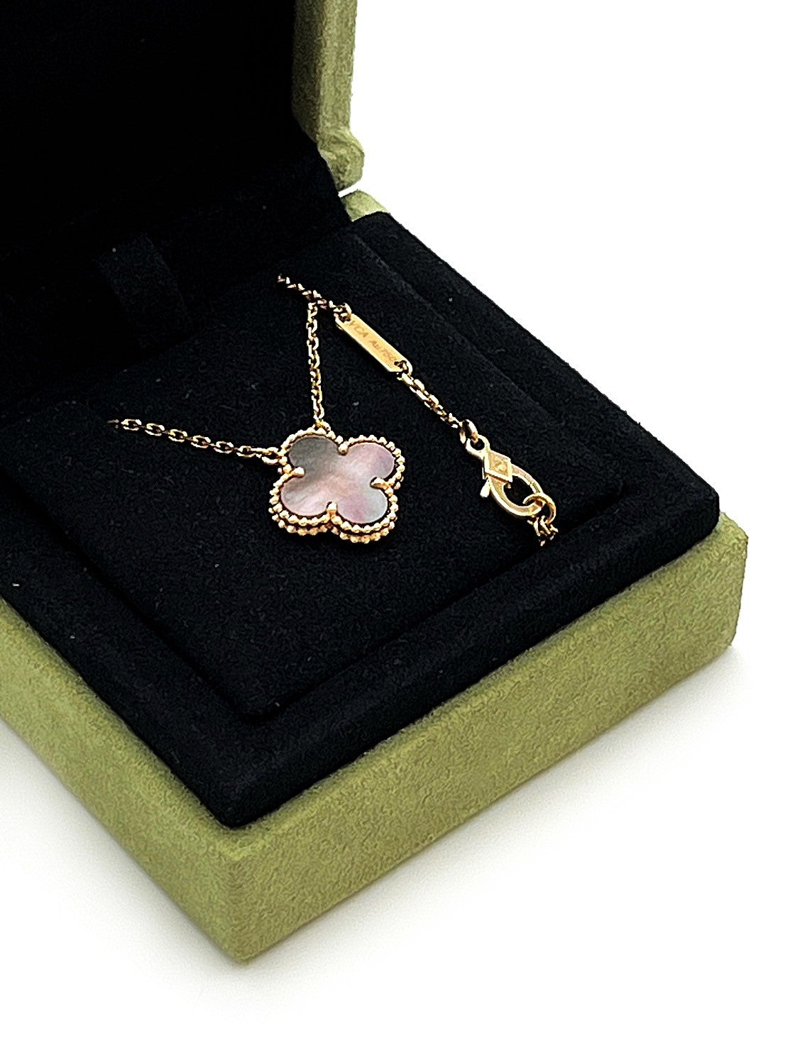 Van Cleef & Arpels 灰珍珠母貝18K金項鍊 - vintage Alhambra