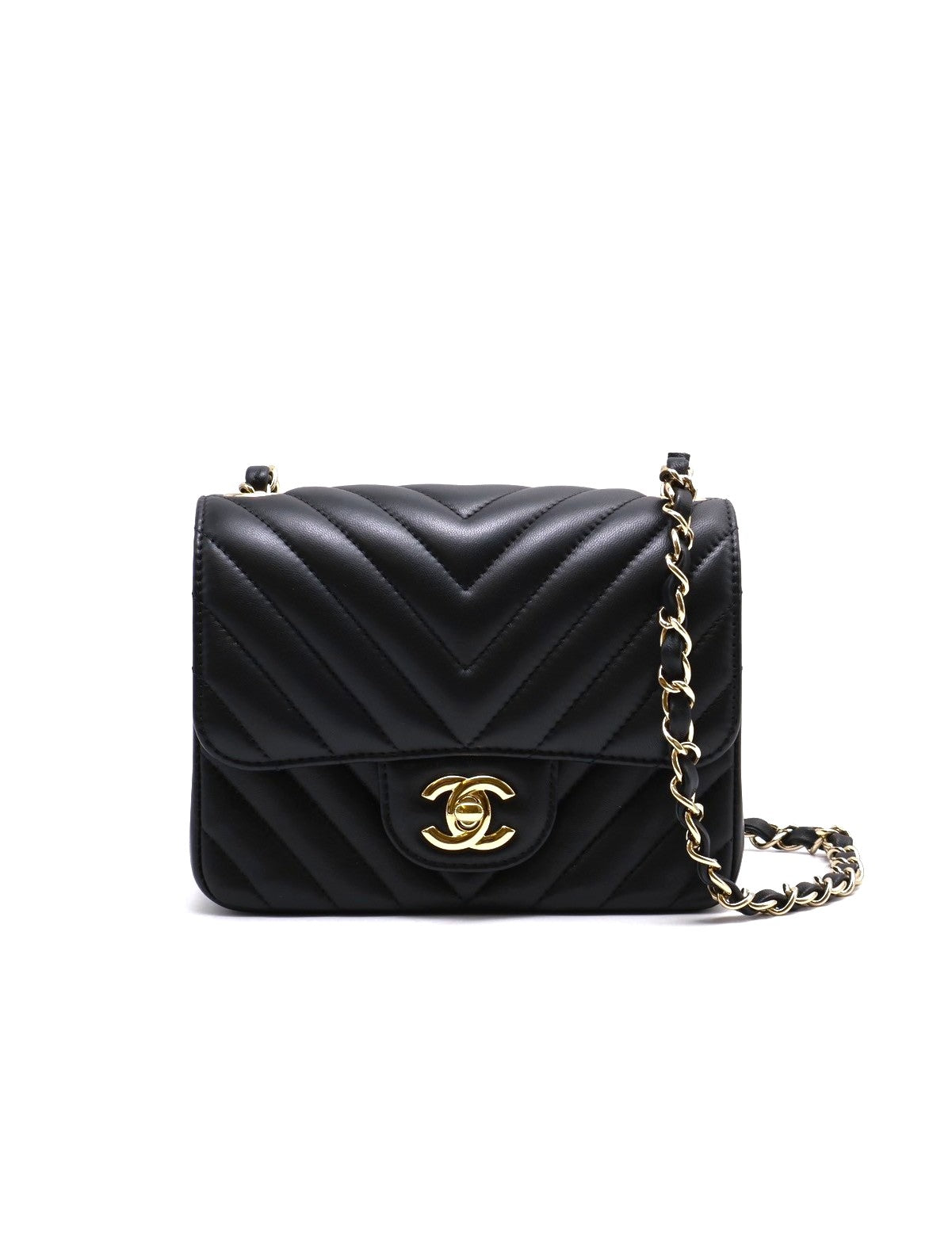 CHANEL V紋口蓋方胖子 17 - 黑金29開