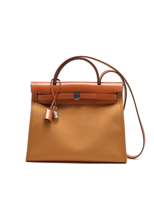 HERMES Herbag zip 31 - 金棕 / 玉蘭粉 Z