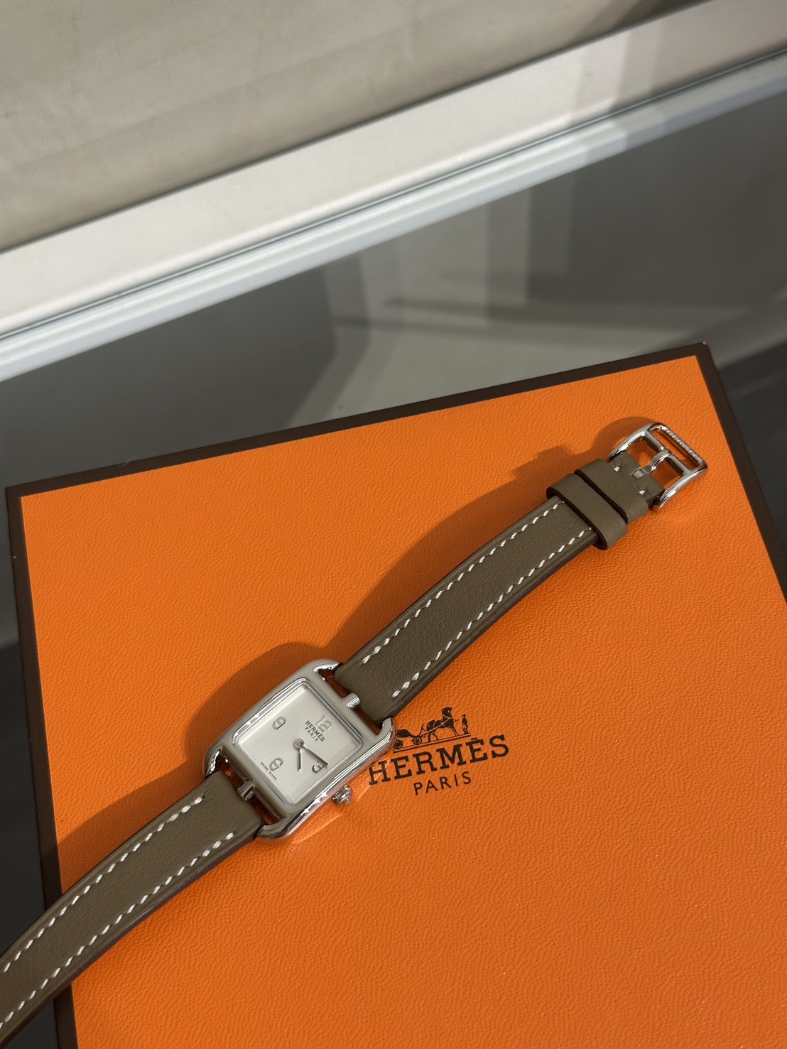 HERMES Cape Cod腕錶 - 27 大象灰銀 K