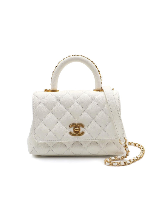 CHANEL Mini coco handle - 白金