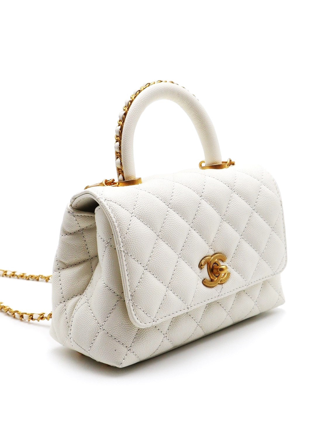 CHANEL Mini coco handle - 白金