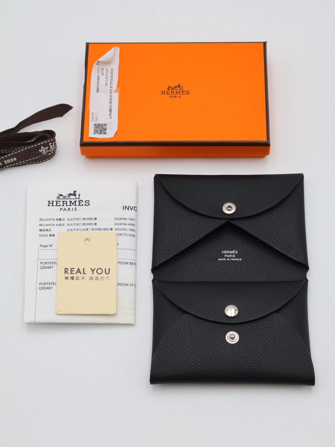 HERMES Calvi Duo - Noir 89 黑 G