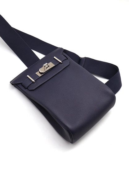 HERMES Hac a dos小號 - 午夜藍銀