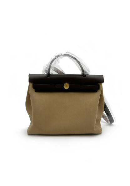 HERMES Herbag zip 31 - 風衣卡其色 / 烏木色