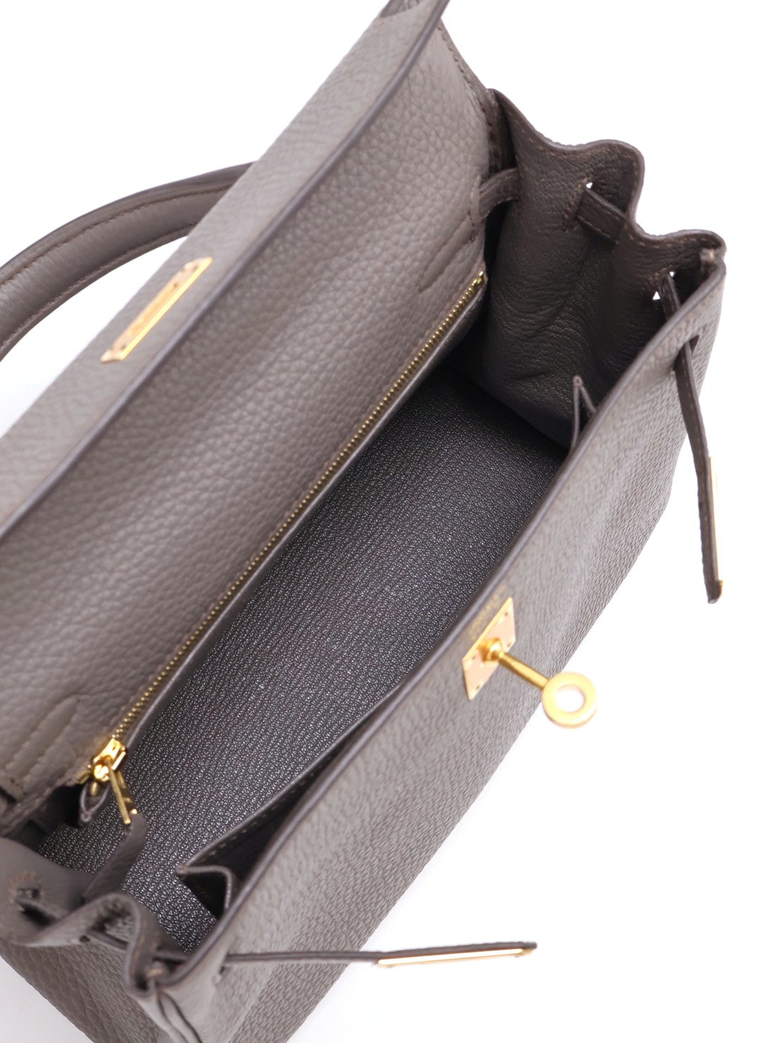 HERMES Kelly 25 - 錫器灰金