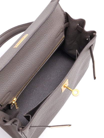 HERMES Kelly 25 - 錫器灰金