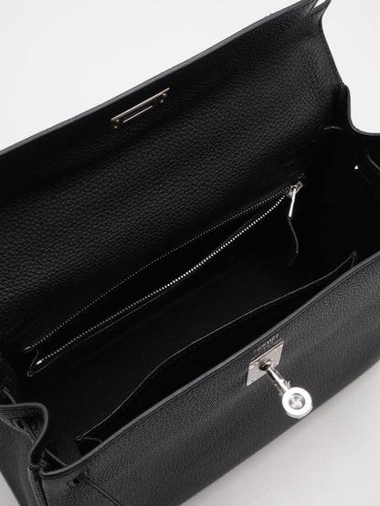 HERMES Kelly 25 - Noir 89 黑銀 G