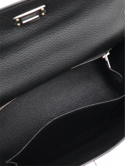 HERMES Kelly 25 - Noir 89 黑銀 G