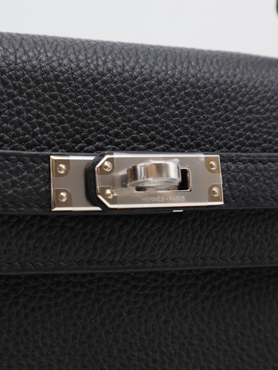 HERMES Kelly 25 - Noir 89 黑銀 G