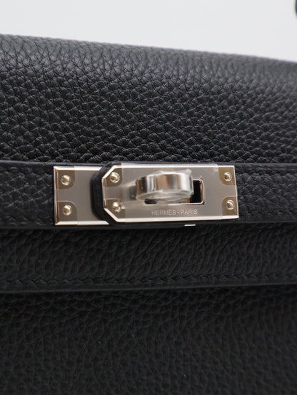 HERMES Kelly 25 - Noir 89 黑銀 G