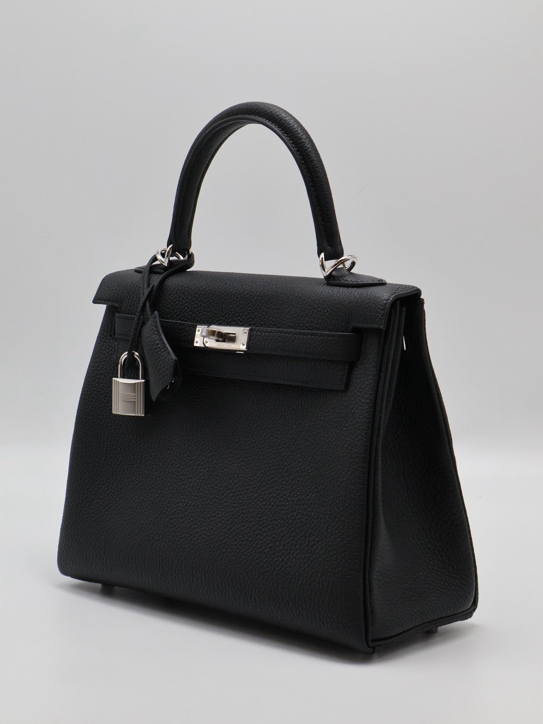 HERMES Kelly 25 - Noir 89 黑銀 G