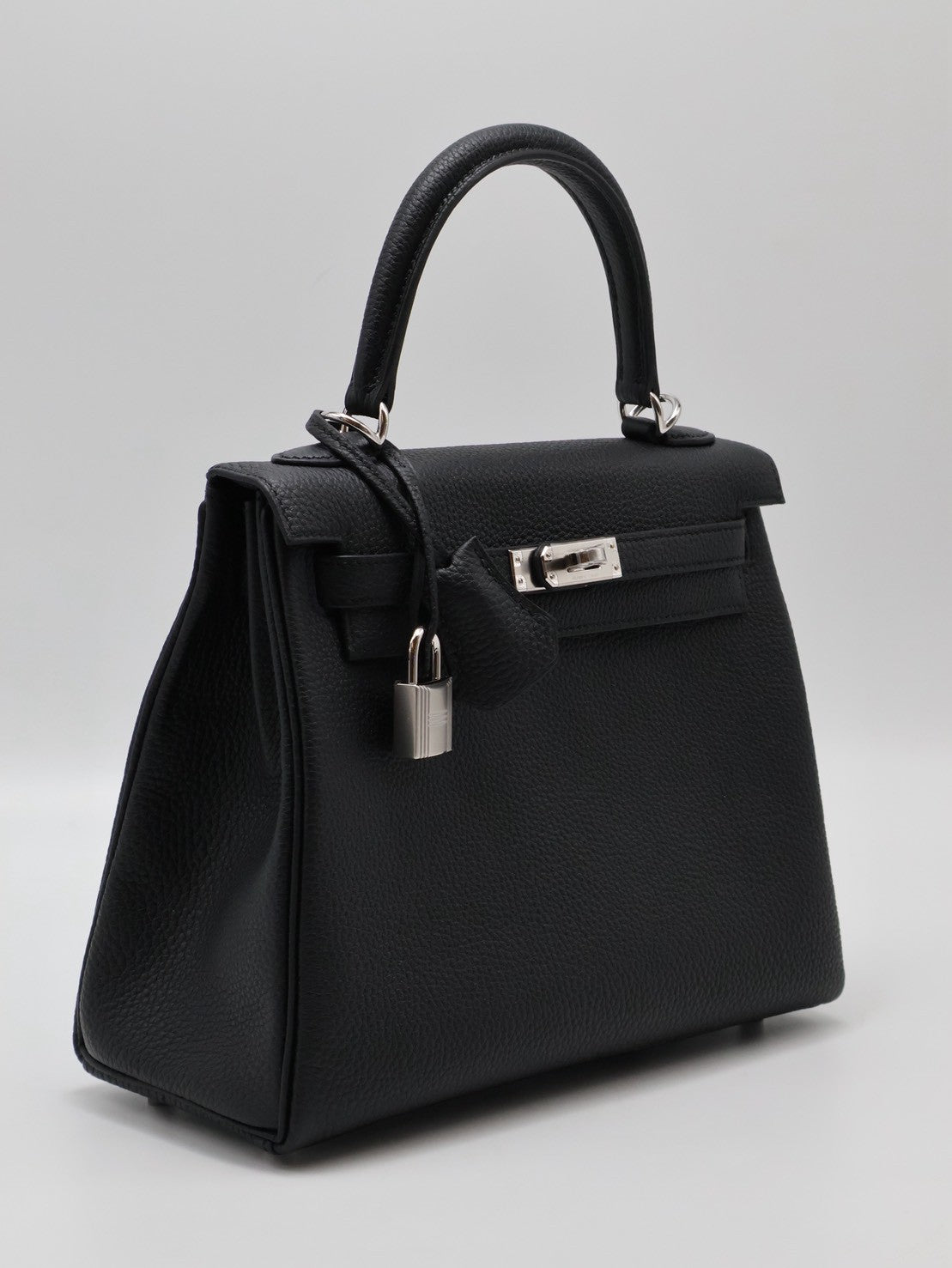 HERMES Kelly 25 - Noir 89 黑銀 G