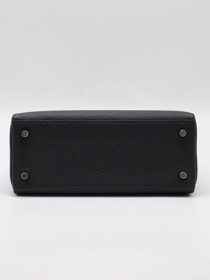 HERMES Kelly 25 - Noir 89 黑銀 G