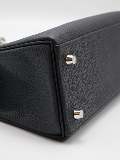 HERMES Kelly 25 - Noir 89 黑銀 G