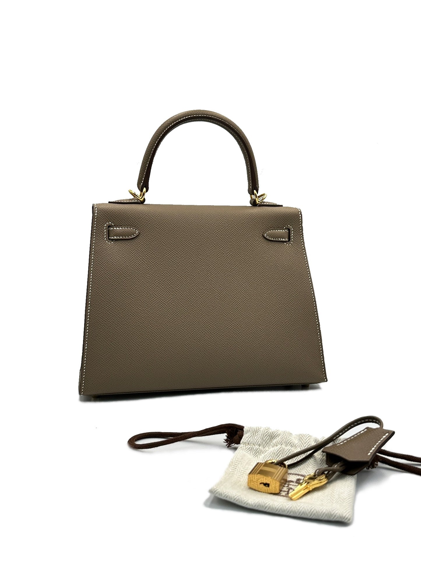 HERMES Kelly 25 - 灰金