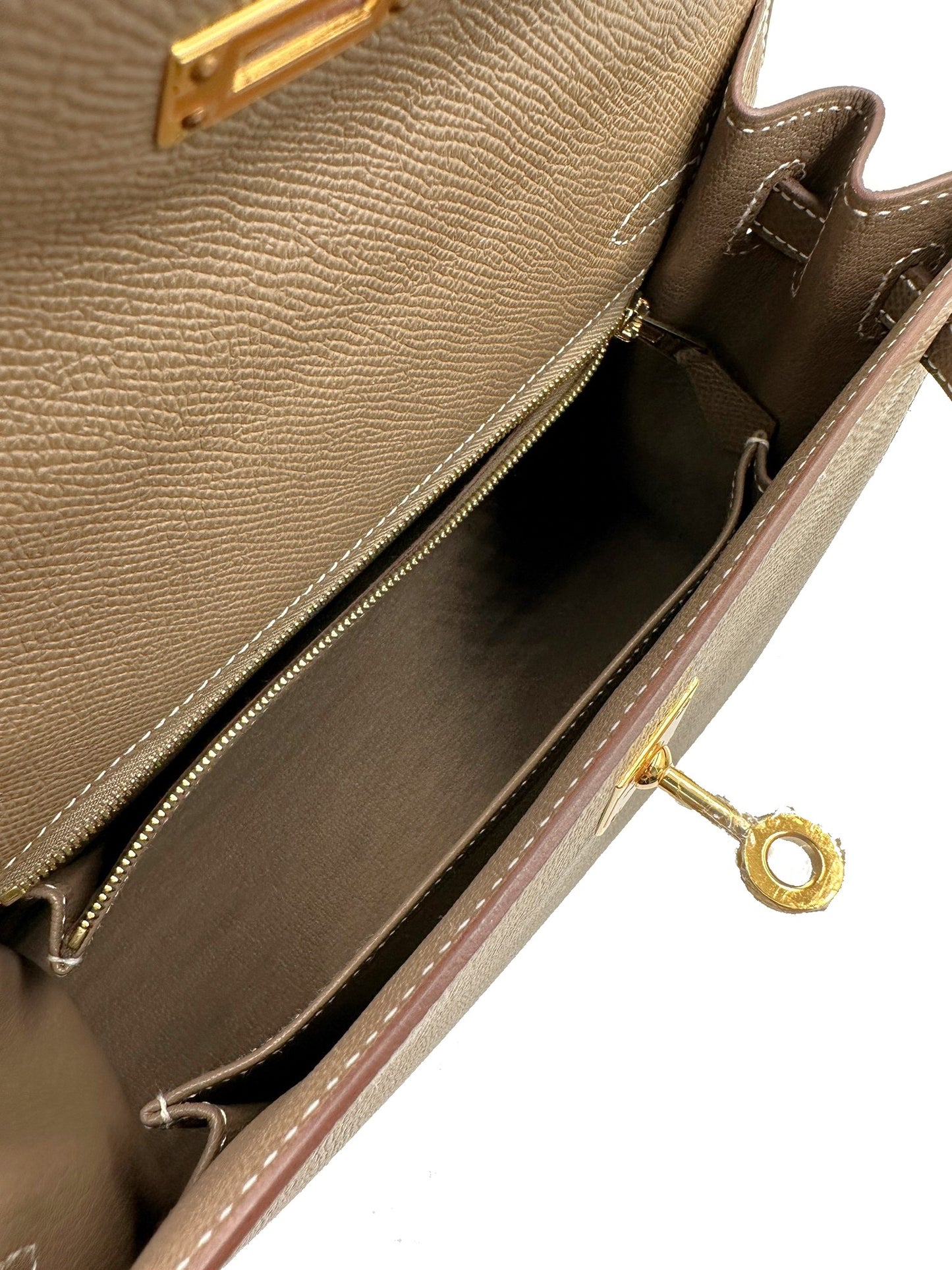 HERMES Kelly 25 - 灰金