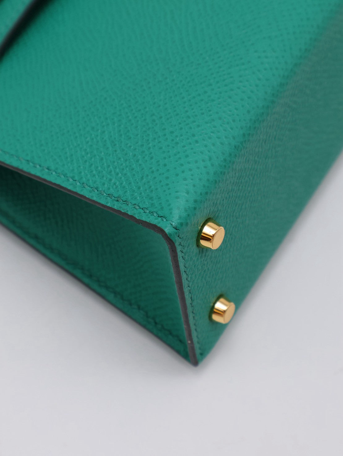 HERMES Mini Kelly ll - Vert Vertigo U4 絲絨綠金 Z