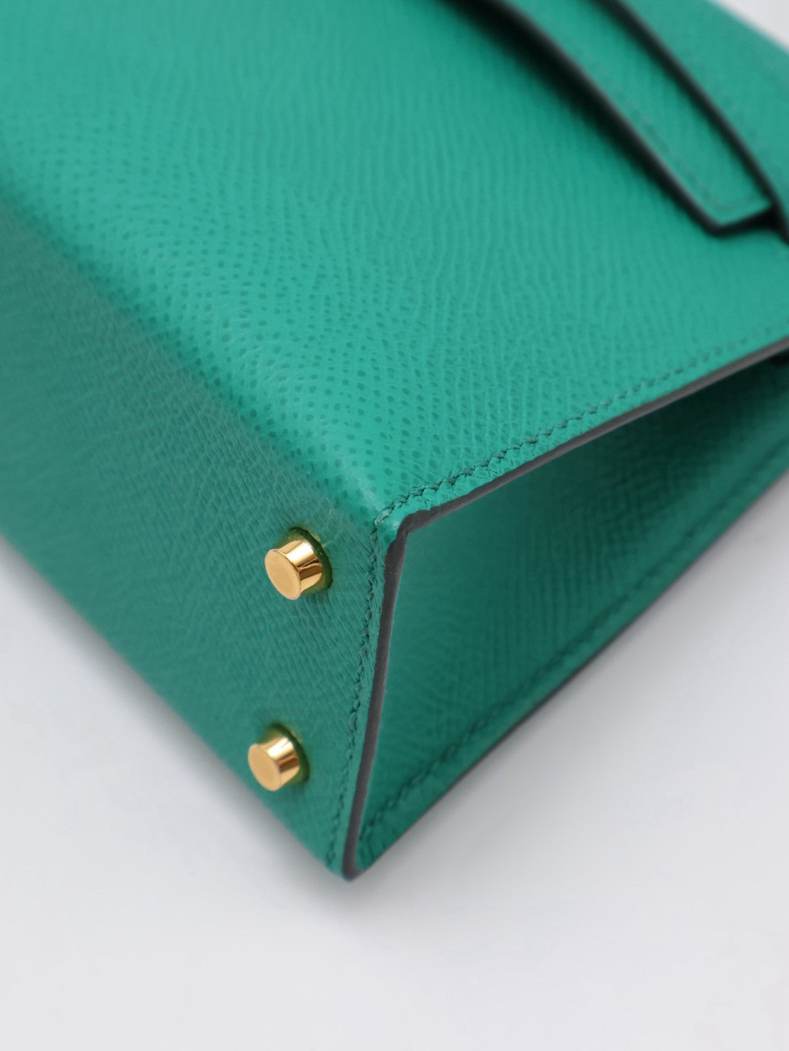 HERMES Mini Kelly ll - Vert Vertigo U4 絲絨綠金 Z