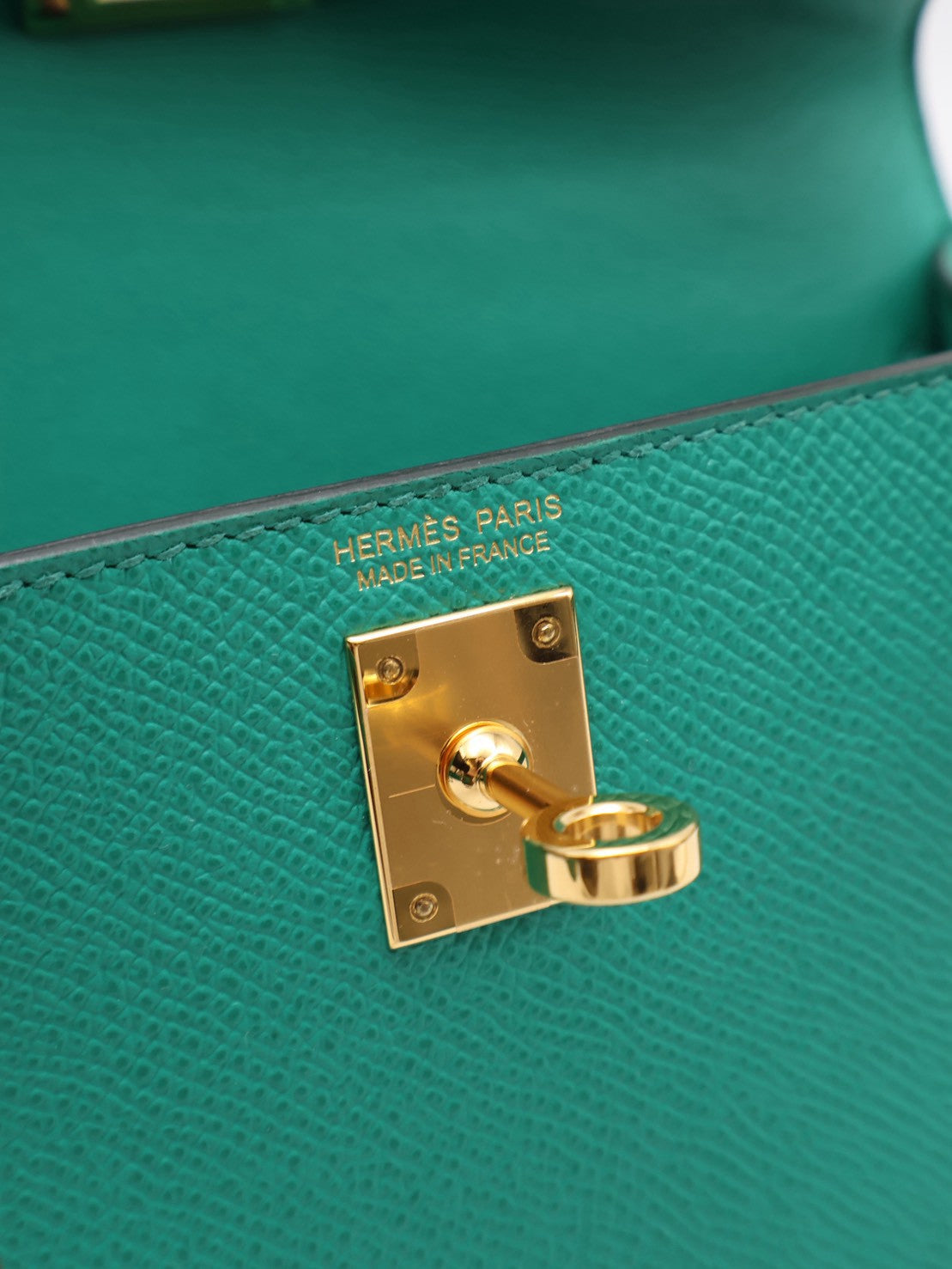 HERMES Mini Kelly ll - Vert Vertigo U4 絲絨綠金 Z