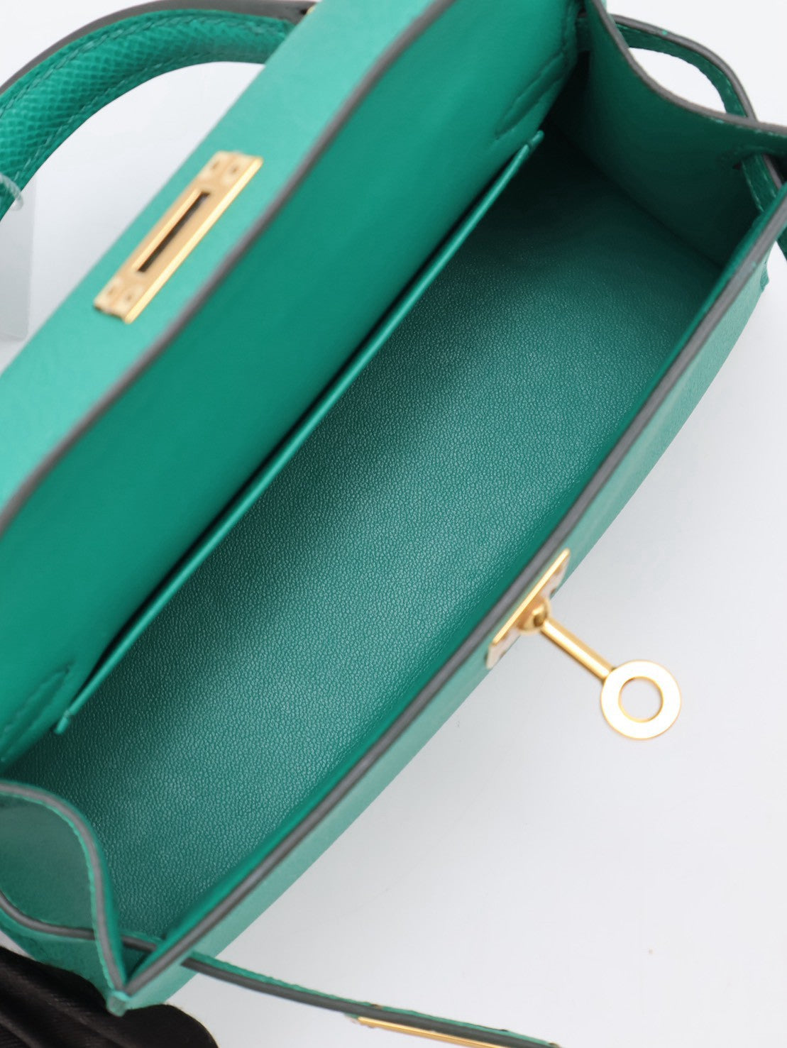 HERMES Mini Kelly ll - Vert Vertigo U4 絲絨綠金 Z