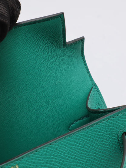 HERMES Mini Kelly ll - Vert Vertigo U4 絲絨綠金 Z
