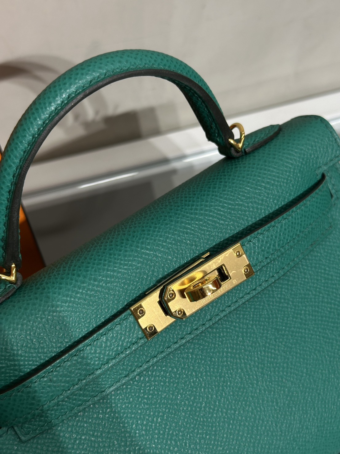HERMES Mini Kelly ll - Vert Vertigo U4 絲絨綠金 Z