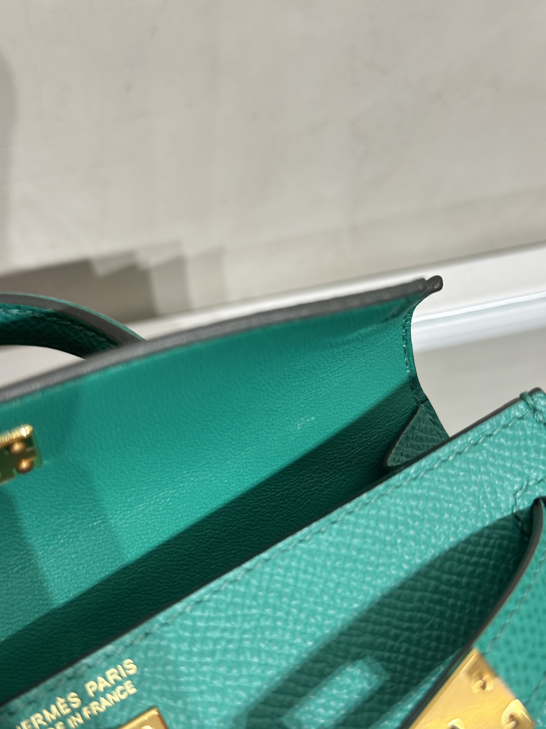 HERMES Mini Kelly ll - Vert Vertigo U4 絲絨綠金 Z