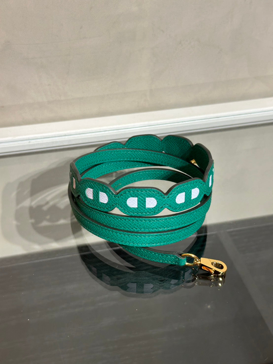 HERMES Mini Kelly ll - Vert Vertigo U4 絲絨綠金 Z