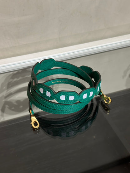 HERMES Mini Kelly ll - Vert Vertigo U4 絲絨綠金 Z