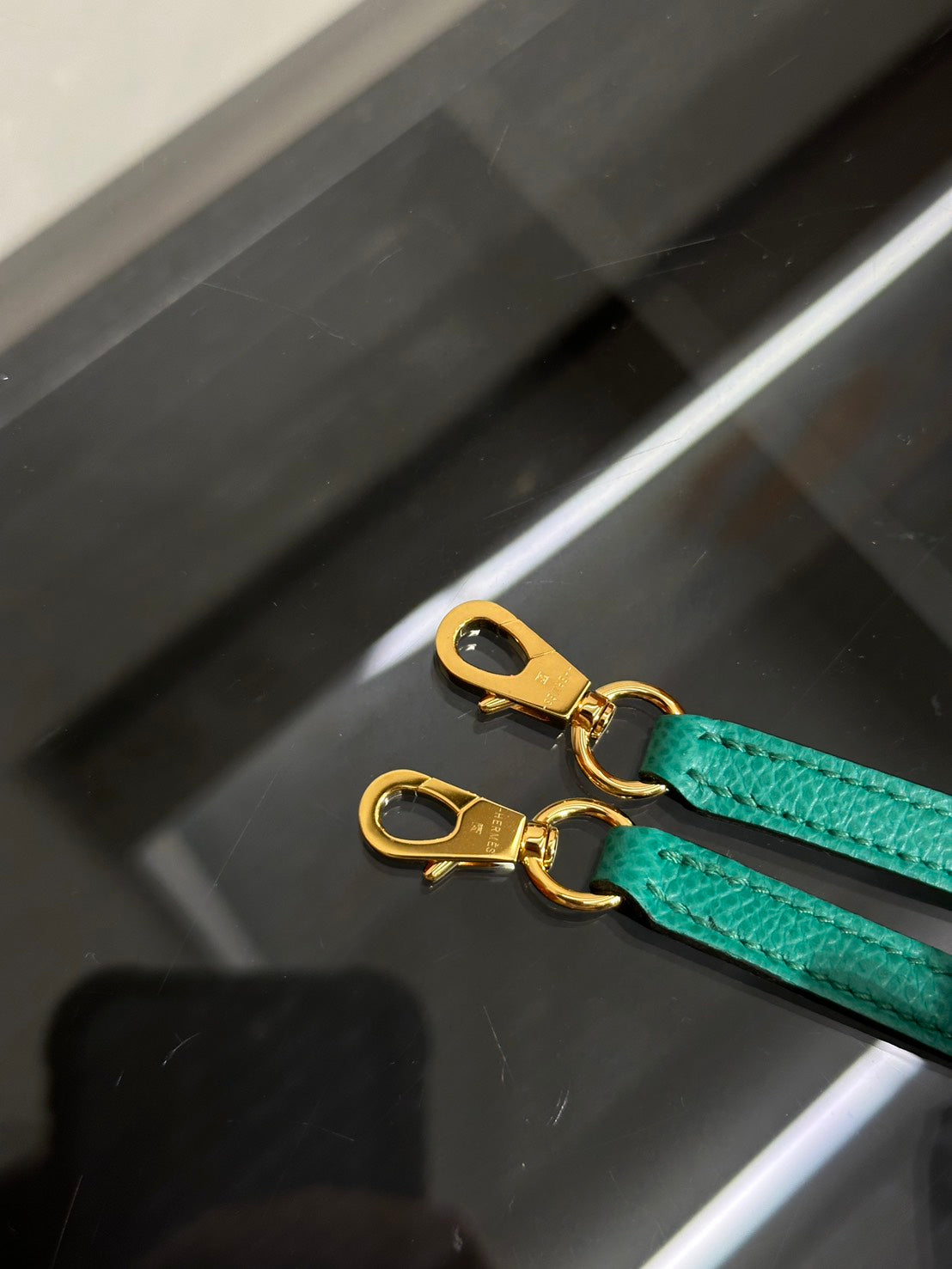 HERMES Mini Kelly ll - Vert Vertigo U4 絲絨綠金 Z